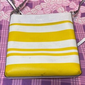 Coach Crossbody Bag in Yellow and White